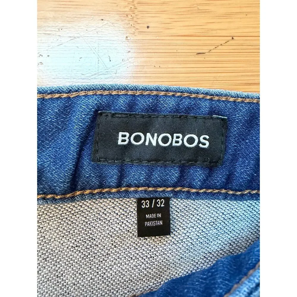 Bonobos Men’s Jeans 33x32 Slim Fit Stretch Medium Wash Blue Denim